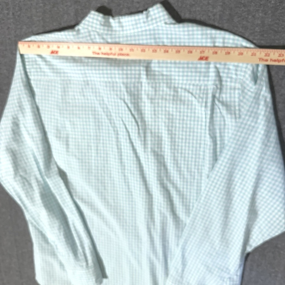 Tommy Bahama Shirt Mens 2XL Aqua Mint Gingham Button Down Long Sleeve Resortwear - Picture 9 of 9